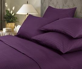 КПБ 1,5сп страйп-сатин (нав 50*70) Verossa Stripe <70012 Violet Скидка>