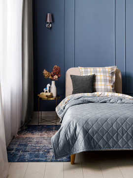 Покрывало стеганое велюровое MONACO Decor Magic, NORMA, SMOKE<NORMA, 200*220, Евро, SMOKE>